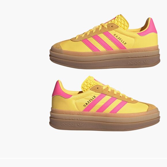 adidas Gazelle Yellow and Pink Sneakers - Picture 8 of 14
